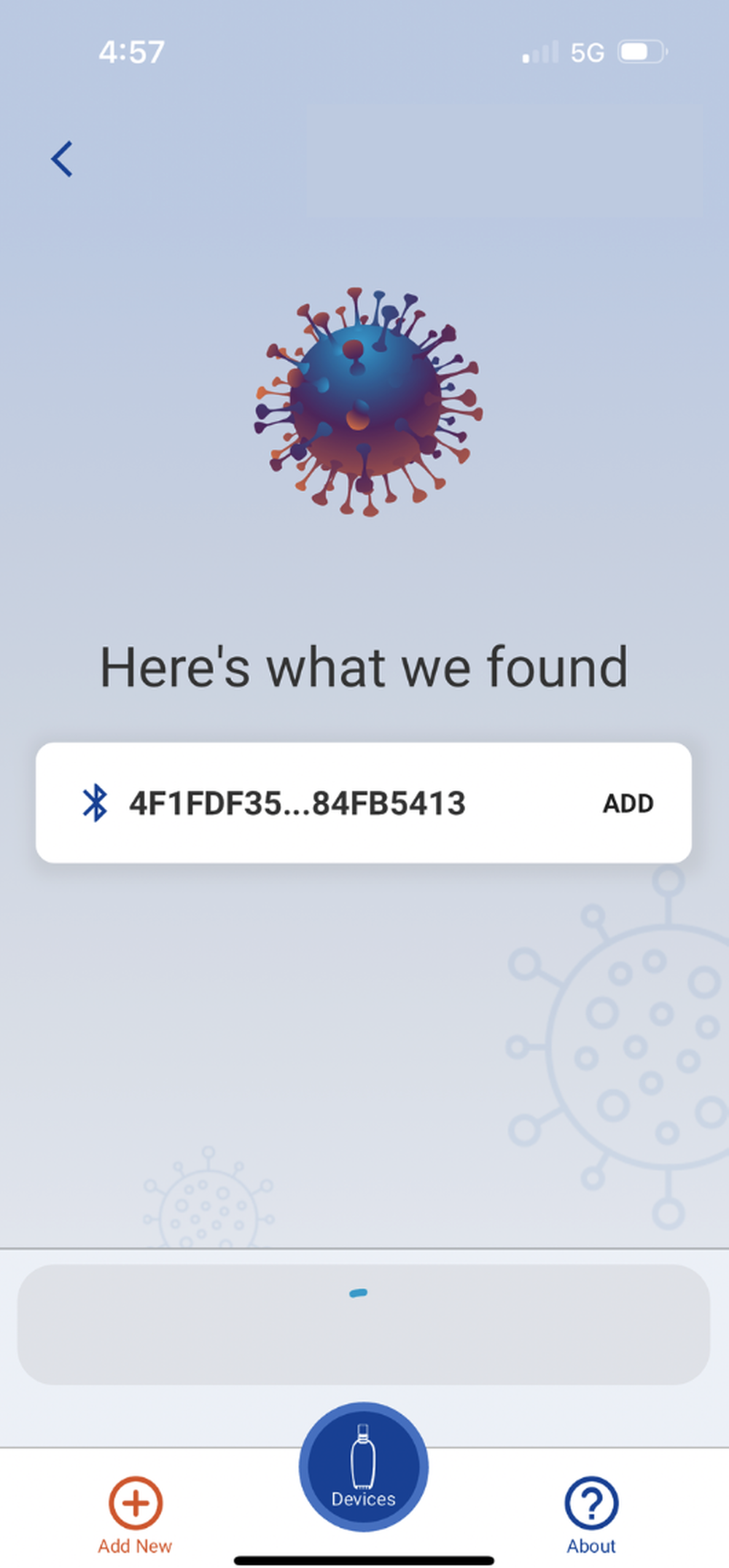 ViraWarn mobile application screen